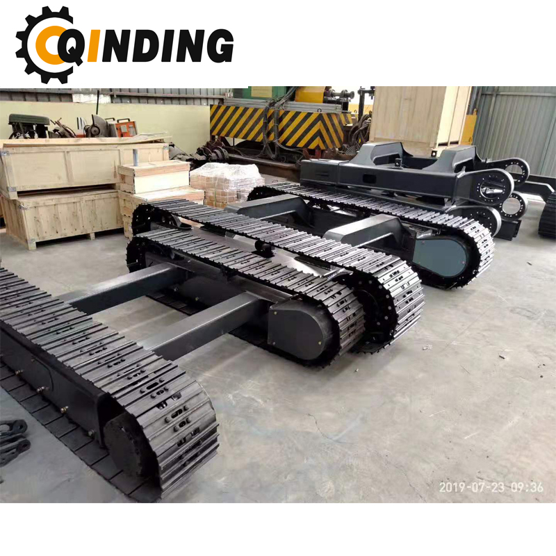Китай QDST-15T 15-тонное шасси ходовой части со стальными гусеницами для мини-экскаватора, трубоукладчиков, крана 3159 мм x 693 мм x 450 мм, производитель