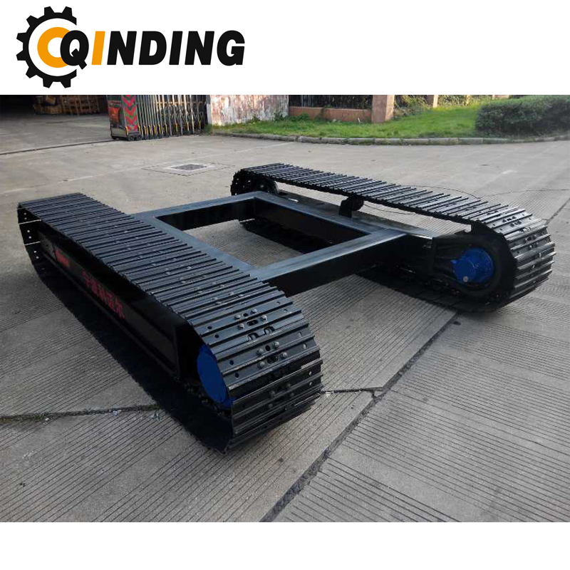 QDST-15T 15 Ton Steel Track Undercarria Chassis para miniescavadeira, assentadores de tubos, guindaste 3159mm x 693mm x 450mm