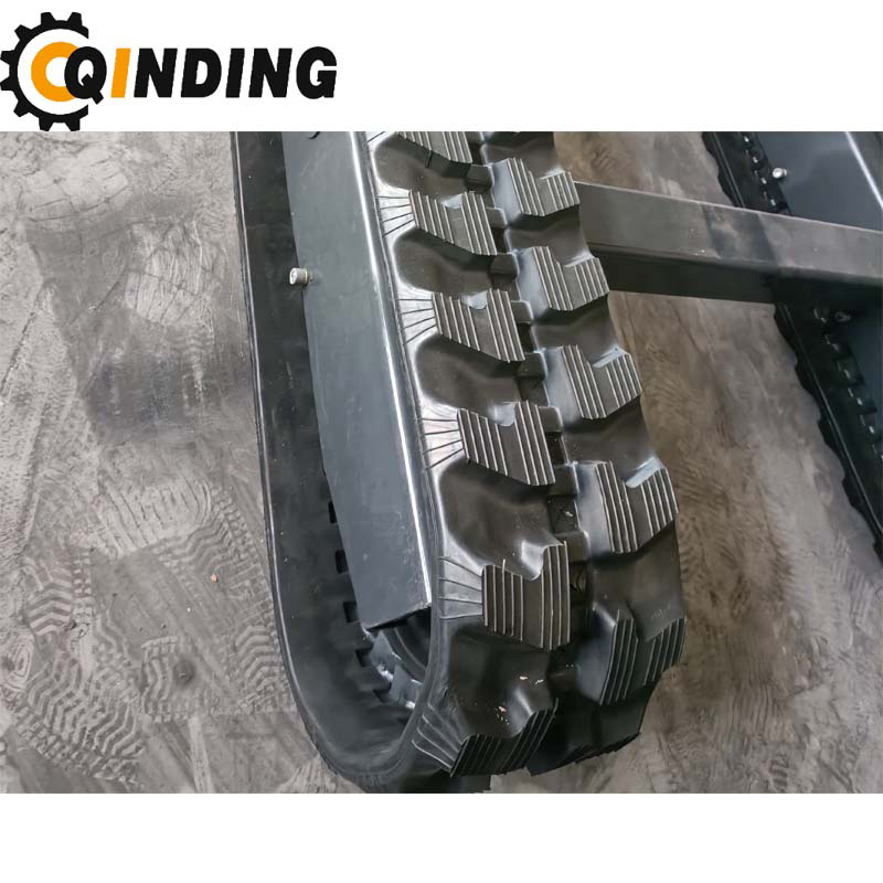 QDRT-06T 6 Ton China Crawler Rubber Track undercarriag for Road Paves, Harvesting, Drilling Rig 2388mm x 478.5mm x 300mm