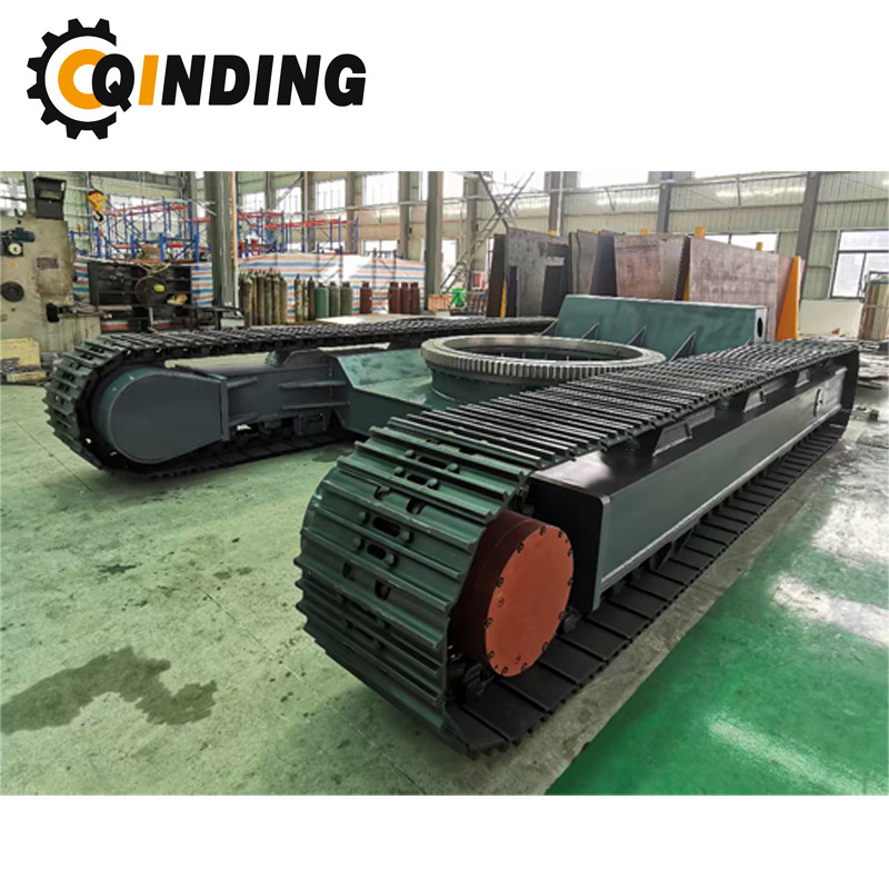 QDST-12T 12 Ton China Steel Track Undercarriage Chassis for Agricultural Machine 3551mm x 670mm x 450mm