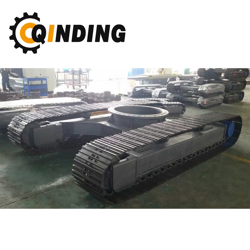 Китай QDST-42T 42-тонное шасси со стальными гусеницами для лесозаготовок, мини-экскаваторов, лесозаготовок и лесозаготовок 5597 мм x 1064 мм x 600 мм, производитель