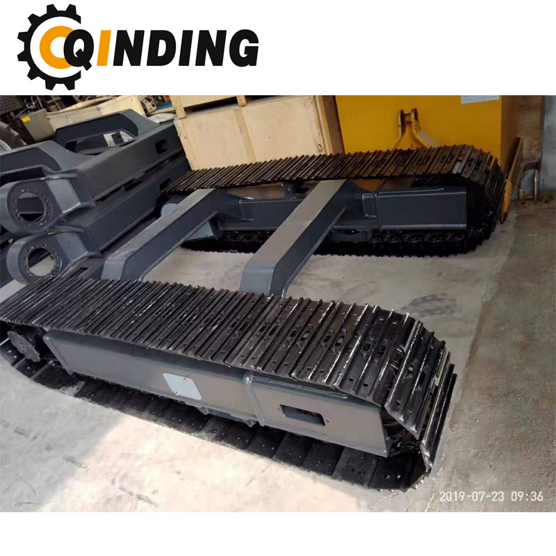 Китай QDST-10T 10-тонный гусеничный ходовой механизм со стальными гусеницами в сборе 2876 мм x 669 мм x 400 мм, производитель