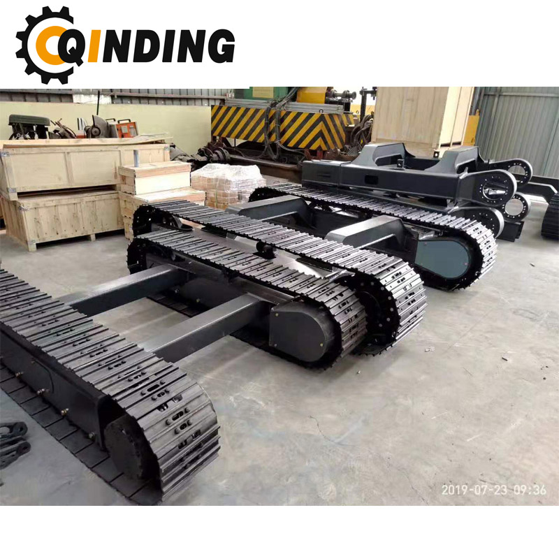 Китай QDST-10T 10-тонный гусеничный ходовой механизм со стальными гусеницами в сборе 2876 мм x 669 мм x 400 мм, производитель