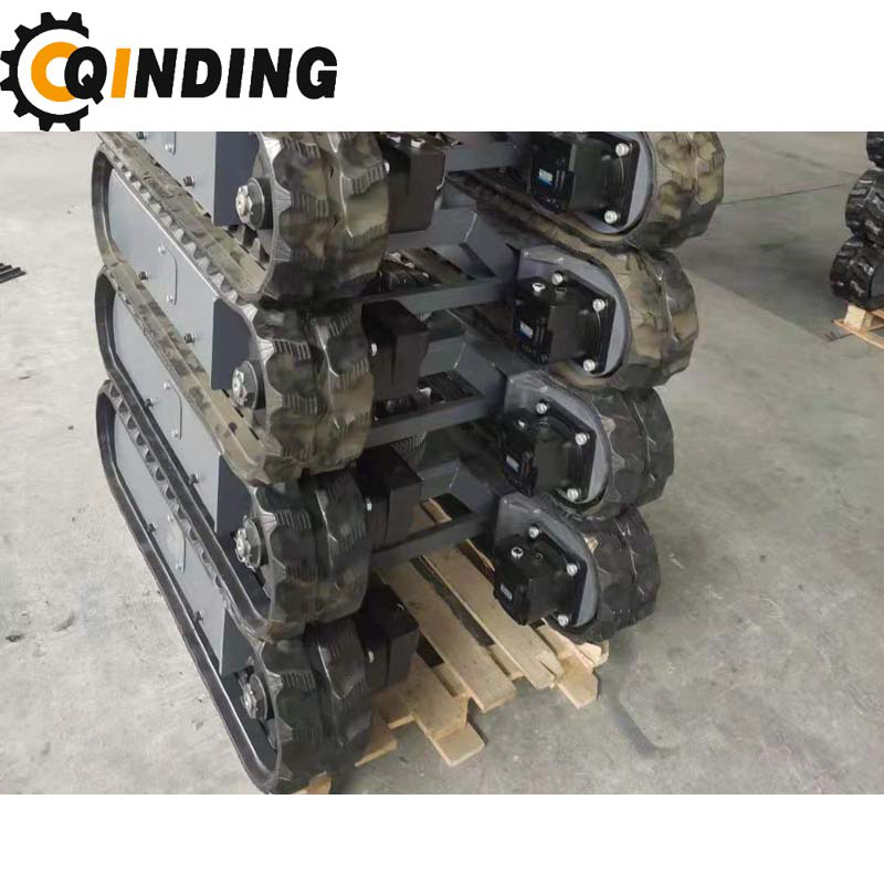 QDRT-10T 10 Ton Rubber Track Crawler Base Undercarriage 3551mm x 670mm x 450mm