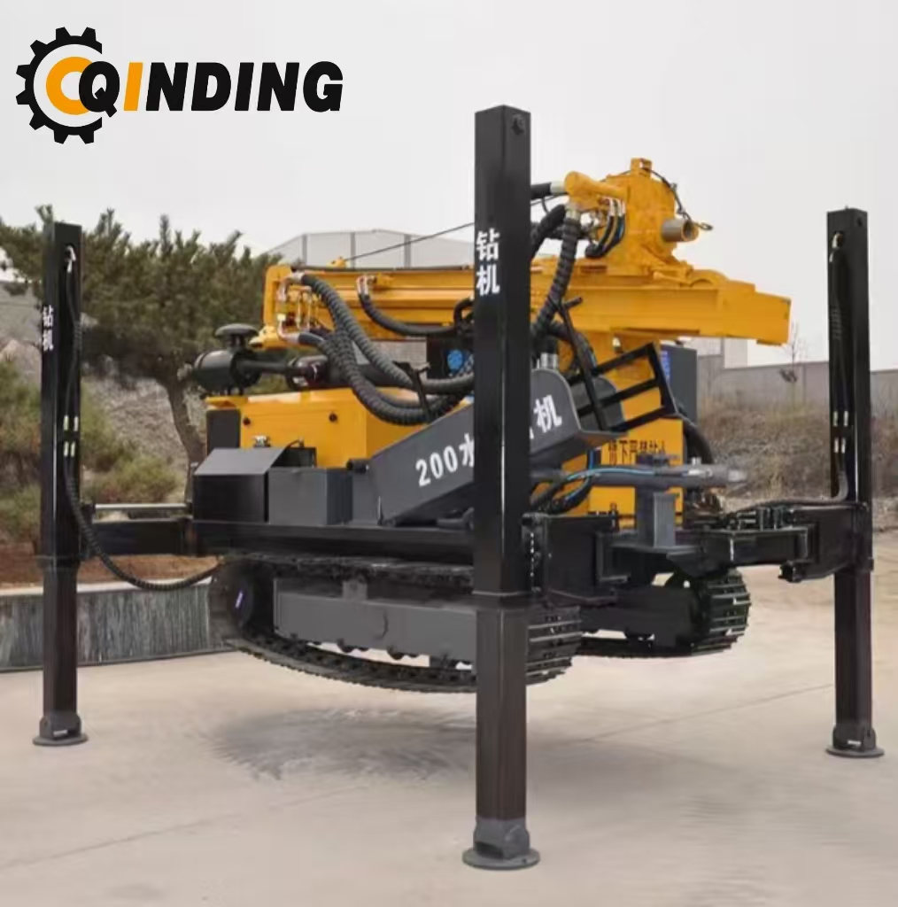 Diesel Engine Crawler Mounted Diesel Engine 300 Meter Water Well Borehole Drilling Rig with 12 Months Warranty
