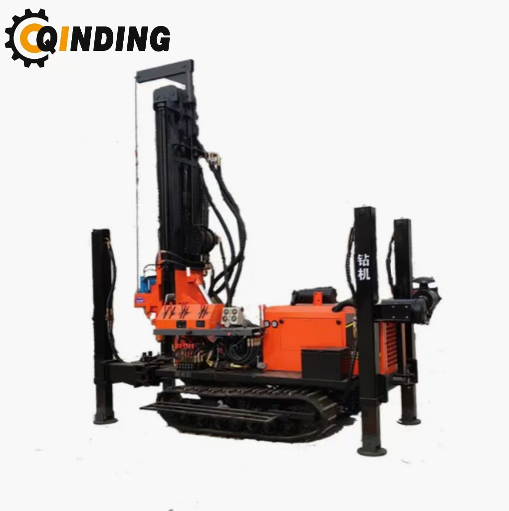 China 400m Crawler Mounted Diesel Engine Driven Borehole DTH Pneumatic Water Drilling Rig Machine for Sale