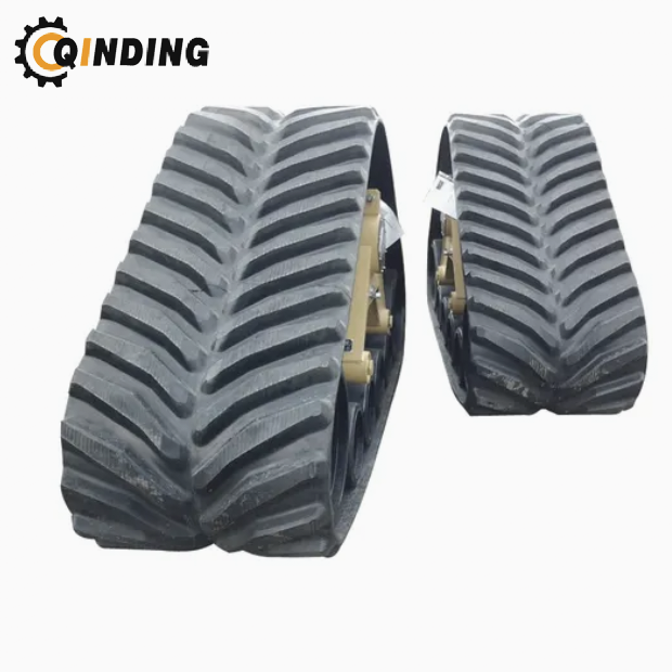 Triangular rubber track