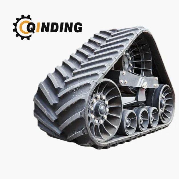 Triangular rubber track