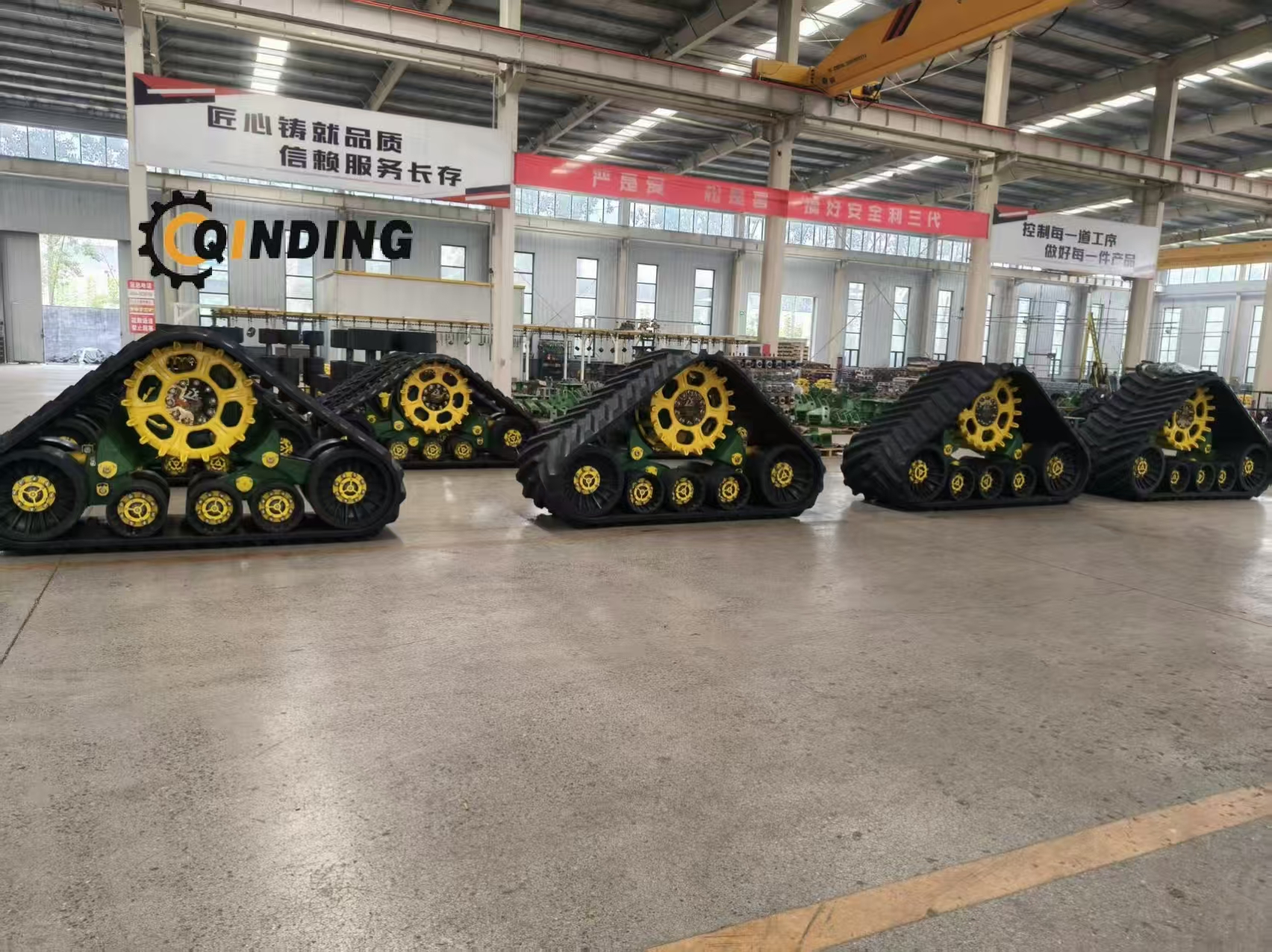 Triangular Track Half-link Track Triangular Rubber Tracked Wheel Chassis for John Deere