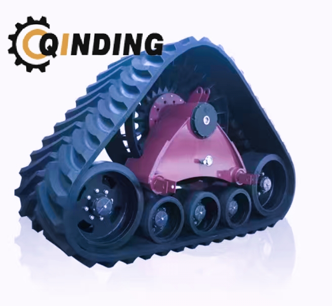 Crawler Trangle Rubber Track Chassis System for Aftermarket Replacement