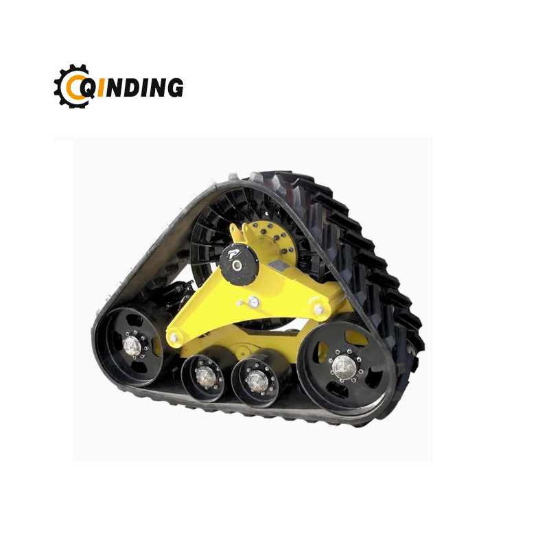 Triangular Rubber Tracks Wheels Assembly Crawler Chassis Undercarriage for Snowmobile
