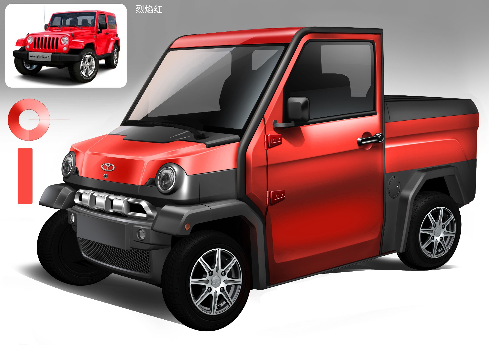 EEC Approved Electric Pickup cargo for goods