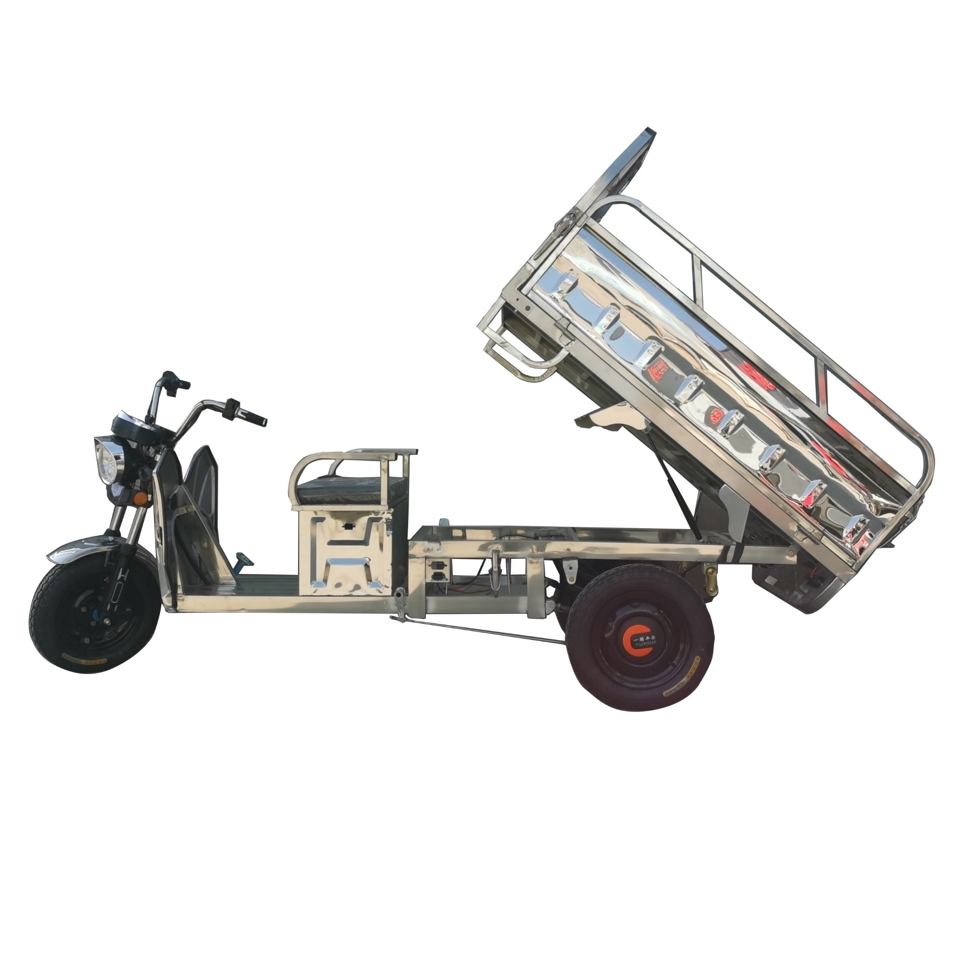 Auto dumper electric cargo trike stainless
