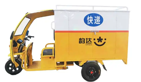 Triciclo de carga eléctrico Furinka para trabajos de reparto.