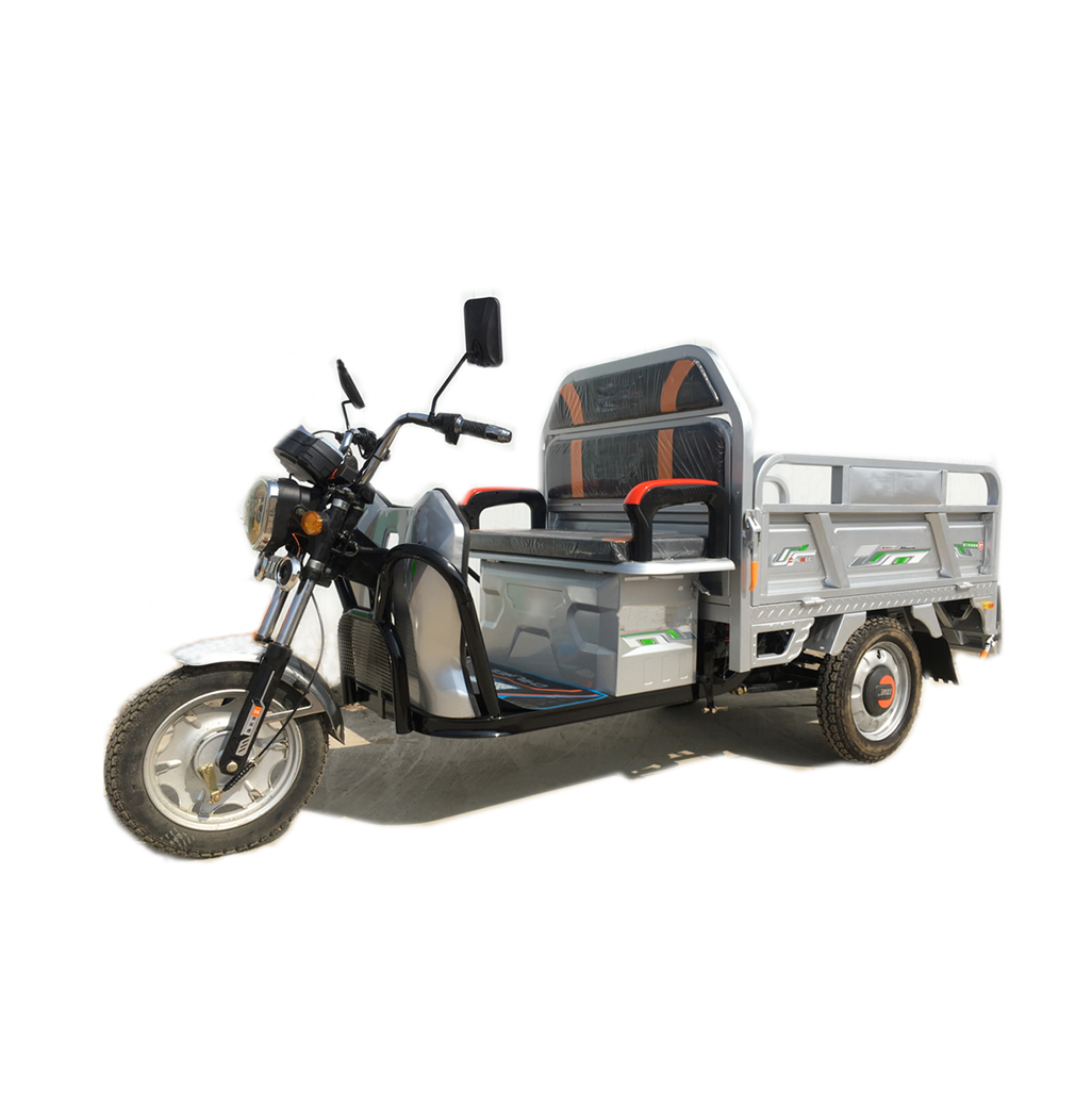 Электрический трехколесный велосипед, подходящий для уборки сельскохозяйственных культур.