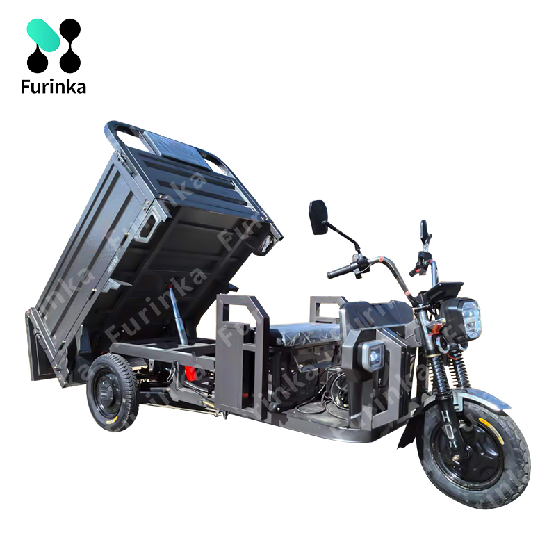Vehículo eléctrico de tres ruedas de carga de gran capacidad y de sencillo funcionamiento para carga