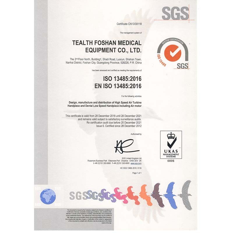 Sistema de gestión ISO 13485: 2016 - Tealth Medical