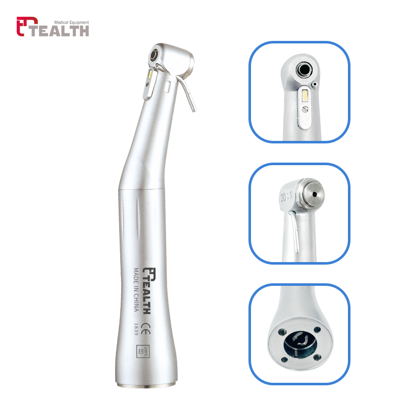 20:1 Reduction Contra Angle Dental Handpiece – LED Implant Type, Electric, Made In Korea