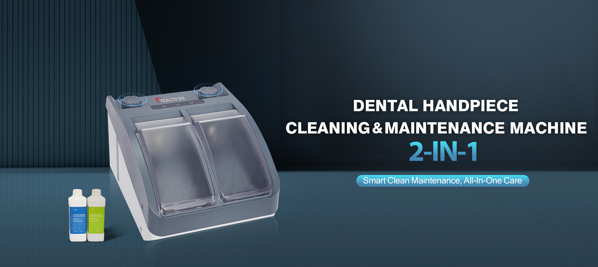 Dental Handpiece Cleaning & Lubricating Machine(2-in-1)