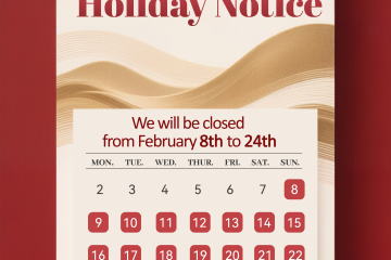 Avis de vacances pour le festival du printemps