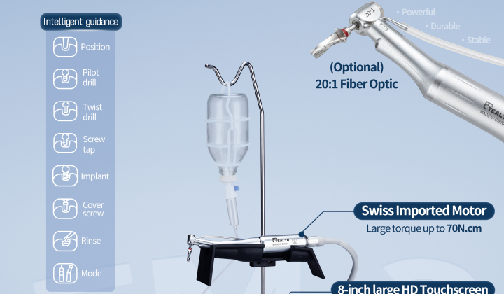 Tealth EM - 3 Implant Machine & 20:1 Fiber Optic Implant Contra Angle: Revolutionizing Dental Implant Procedures