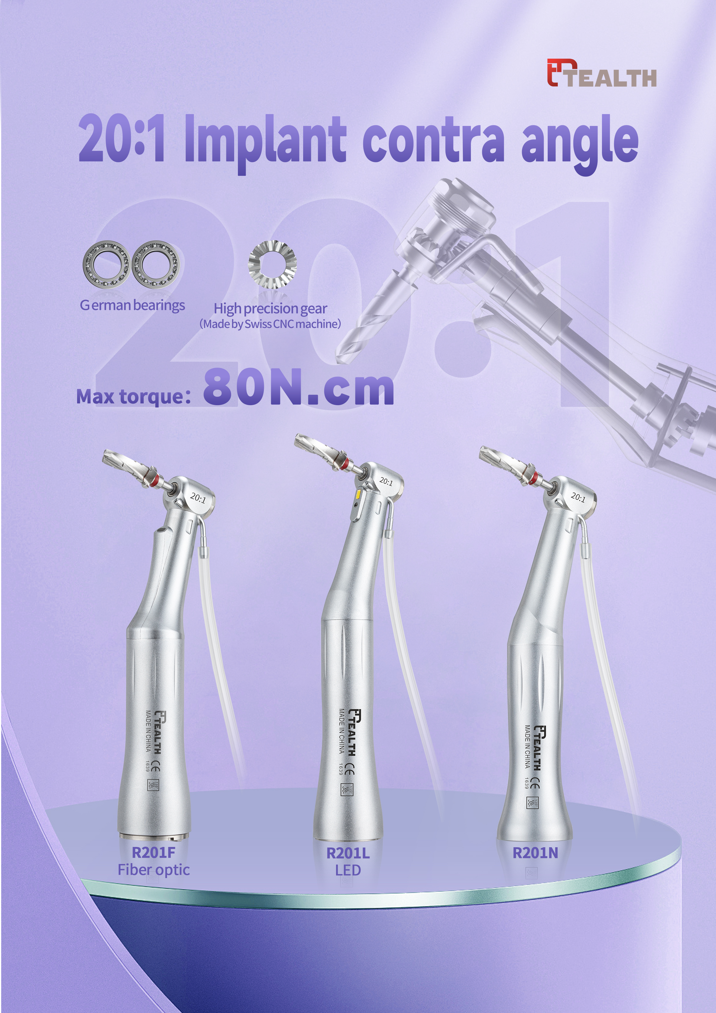 20:1 LED Implant Dental Handpiece