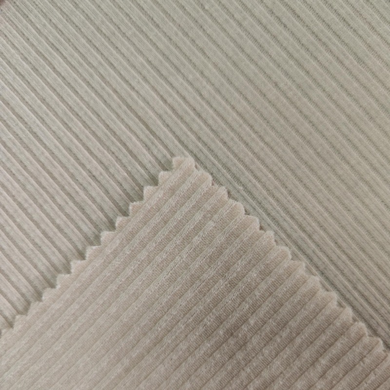 tissu tricoté côtelé tissu en viscose côtelé en coton