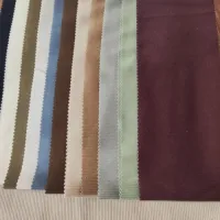 Tissu tricoté côtelé en polyester, rayonne et élasthanne