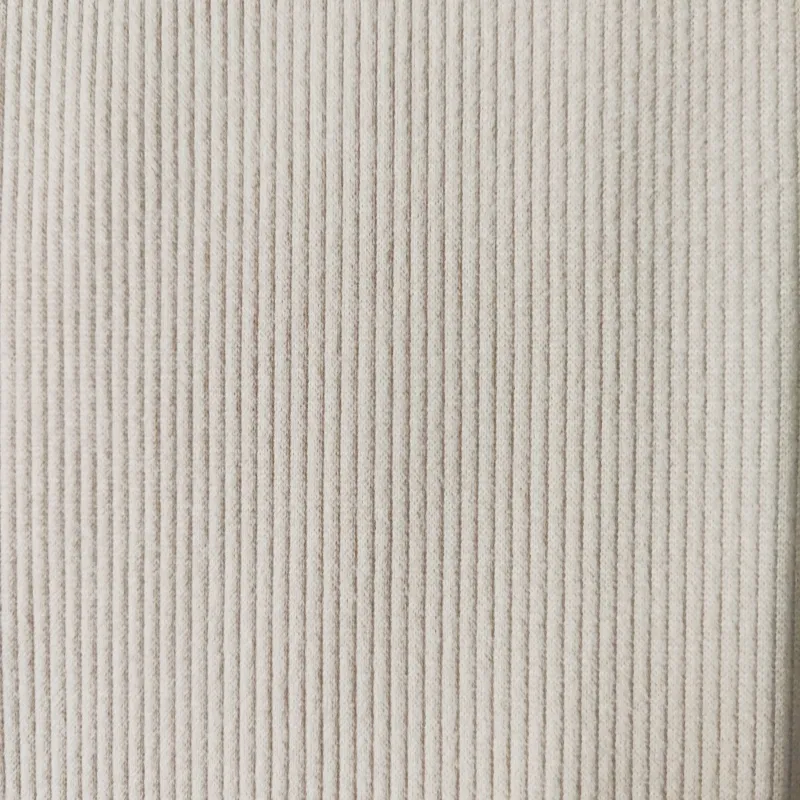 Tissu tricoté côtelé en polyester, rayonne et élasthanne