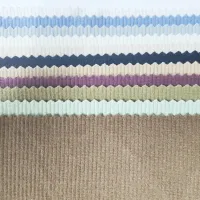 Tissu tricoté côtelé en polyester, rayonne et élasthanne
