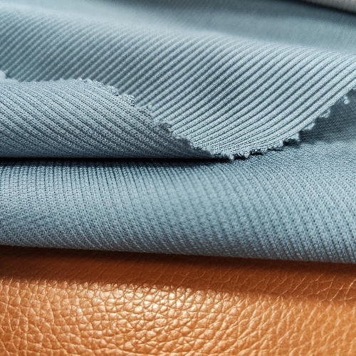 Polyester Spandex Kaburga Örgü Kumaş
