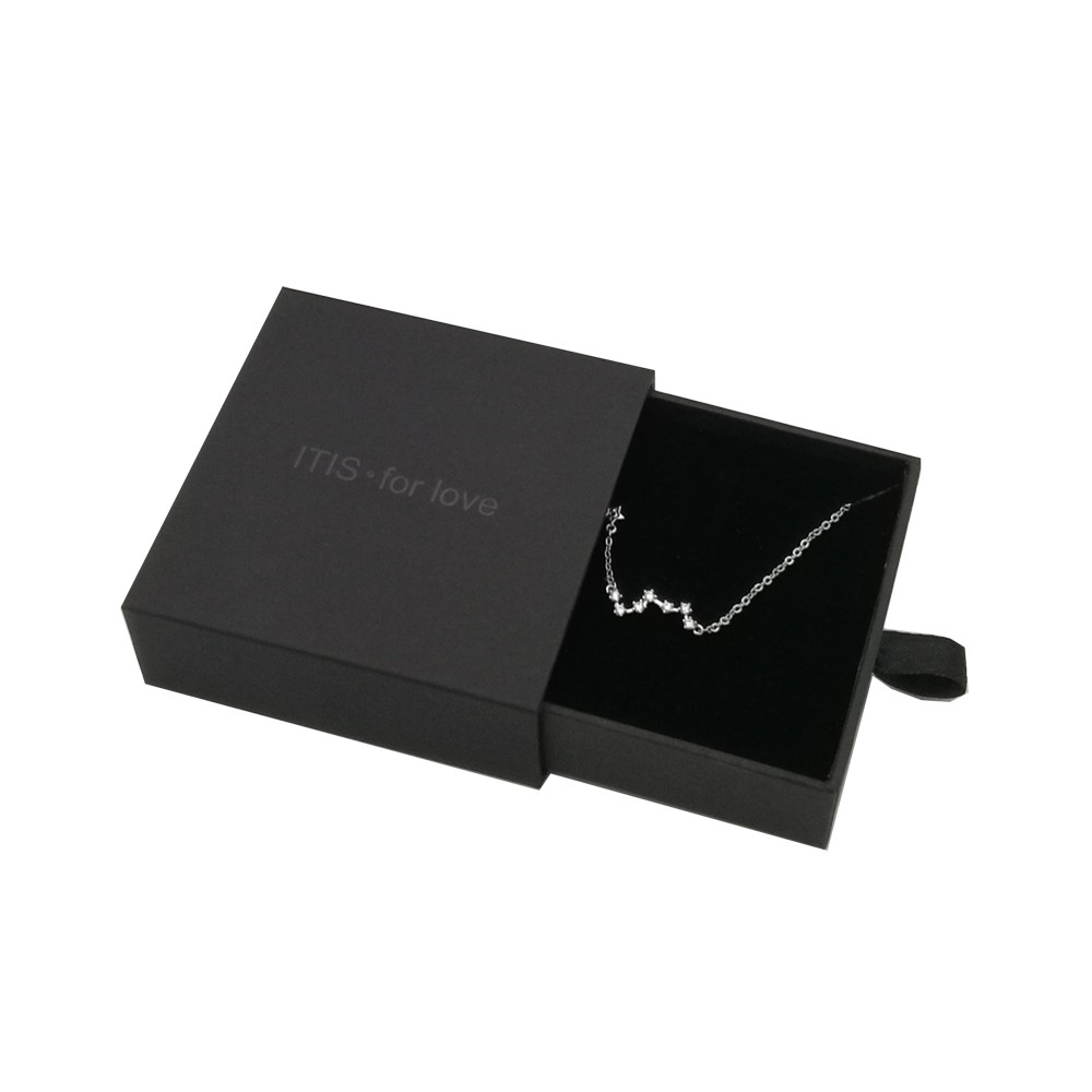 Logo Cardboard Black Jewelry Box