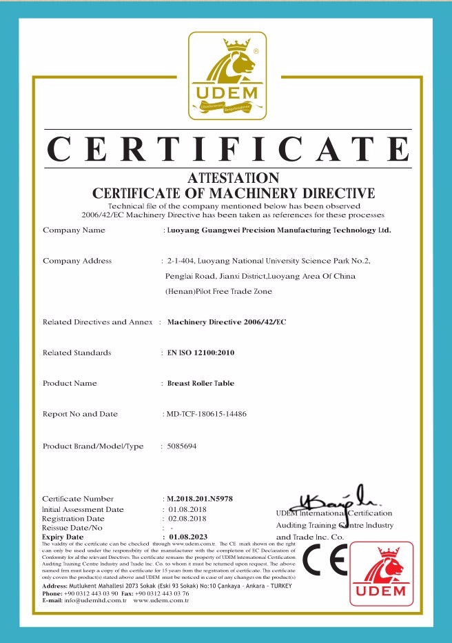 CE प्रमाणीकरण