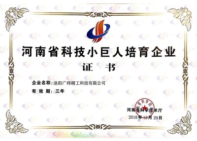 Henan Science and Technology Small Giant Nurturing Enterprises