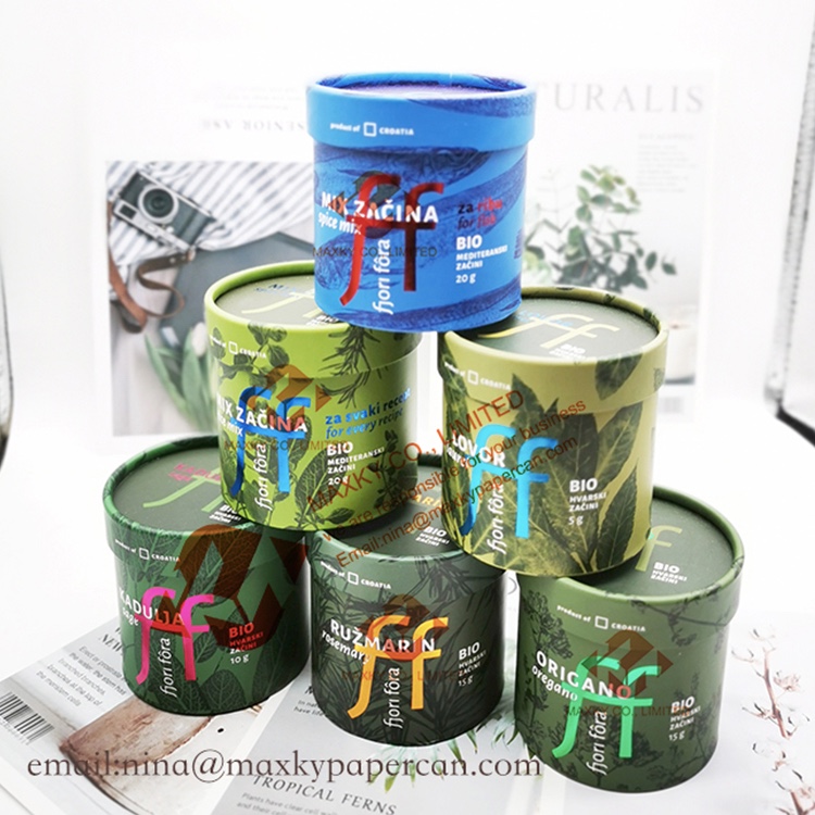 Paper cylinder containers kraft paper tube packaging