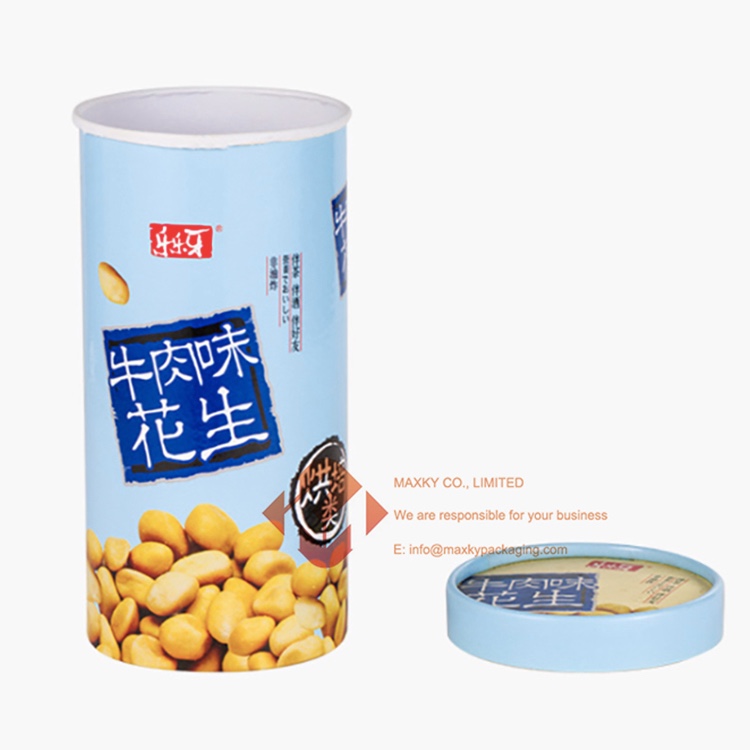 Cardboard cylinders with lids for peanut Manufacturers, Cardboard cylinders with lids for peanut Factory, Supply Cardboard cylinders with lids for peanut