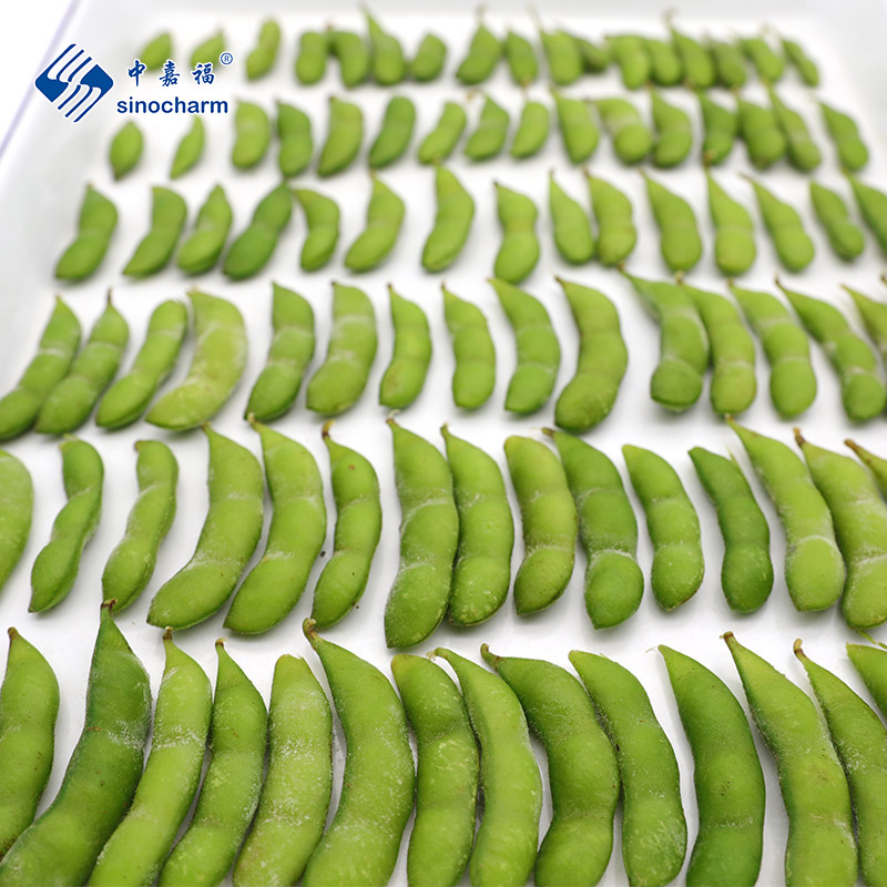 IQF Frozen Edamame With 50% Up Three Kernels In Pods