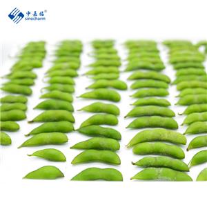 Edamame congelé IQF avec 50 % jusqu'à trois noyaux dans des gousses
