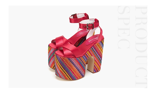 Heart-shaped Rivet High Platform Heels