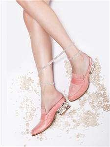 Zapatos Moller de piel de becerro rosa