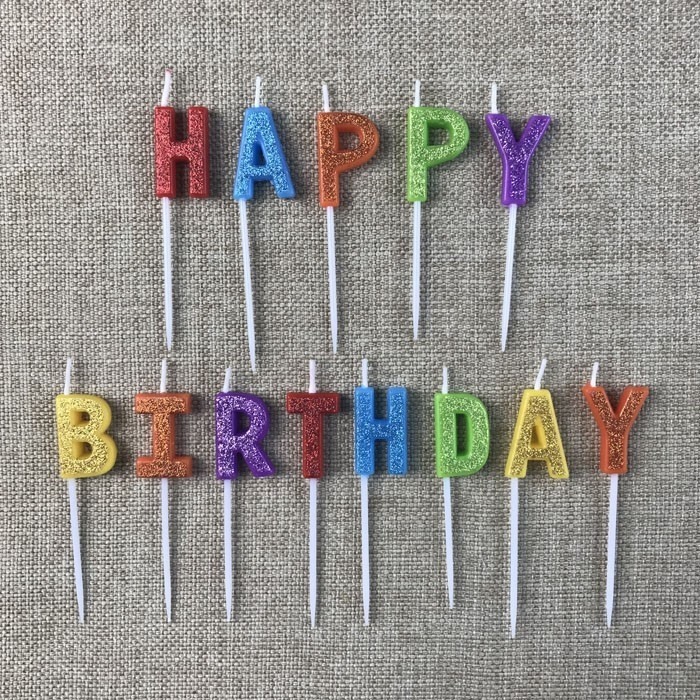Supply Personalised Glitter Alphabet Letter Candle Decoration For