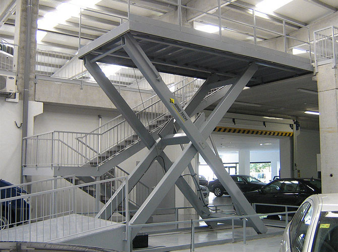 Scissors lifting platform