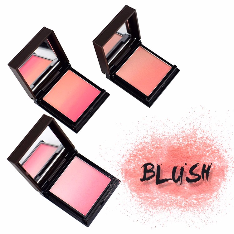 3 Color Makeup Blush Pink On Natural Private Label Blusher