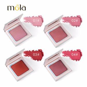 मेकअप के लिए सिंगल पिंक ब्लश कॉम्पैक्ट केस ब्लशर