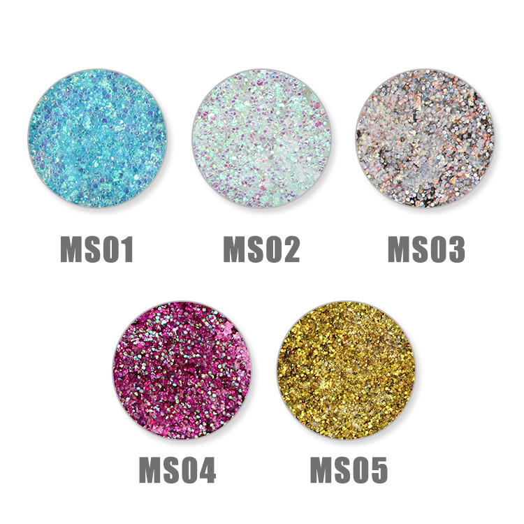 Wholesale Single Private Label Pressed Eyeshadow Makeup Glitter