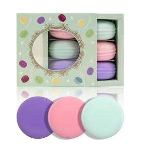 Macaron-shaped Private Label Cute Makeup Blender Puff Sponge Set