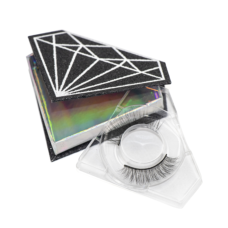 Cheap Natural Wholesale Private Label False Eye Lash With Diamond Packaging