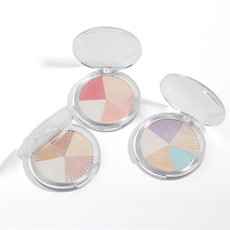 5 Colors Shimmer Glow Private Label Pressed Makeup Highlighter Palette