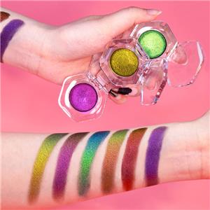 Nova paleta de sombras camaleão pigmentadas prensadas únicas de alta qualidade