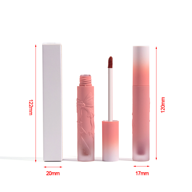 New Cute Long Wear Unique Lipgloss Tubes With Bow-knot Relief